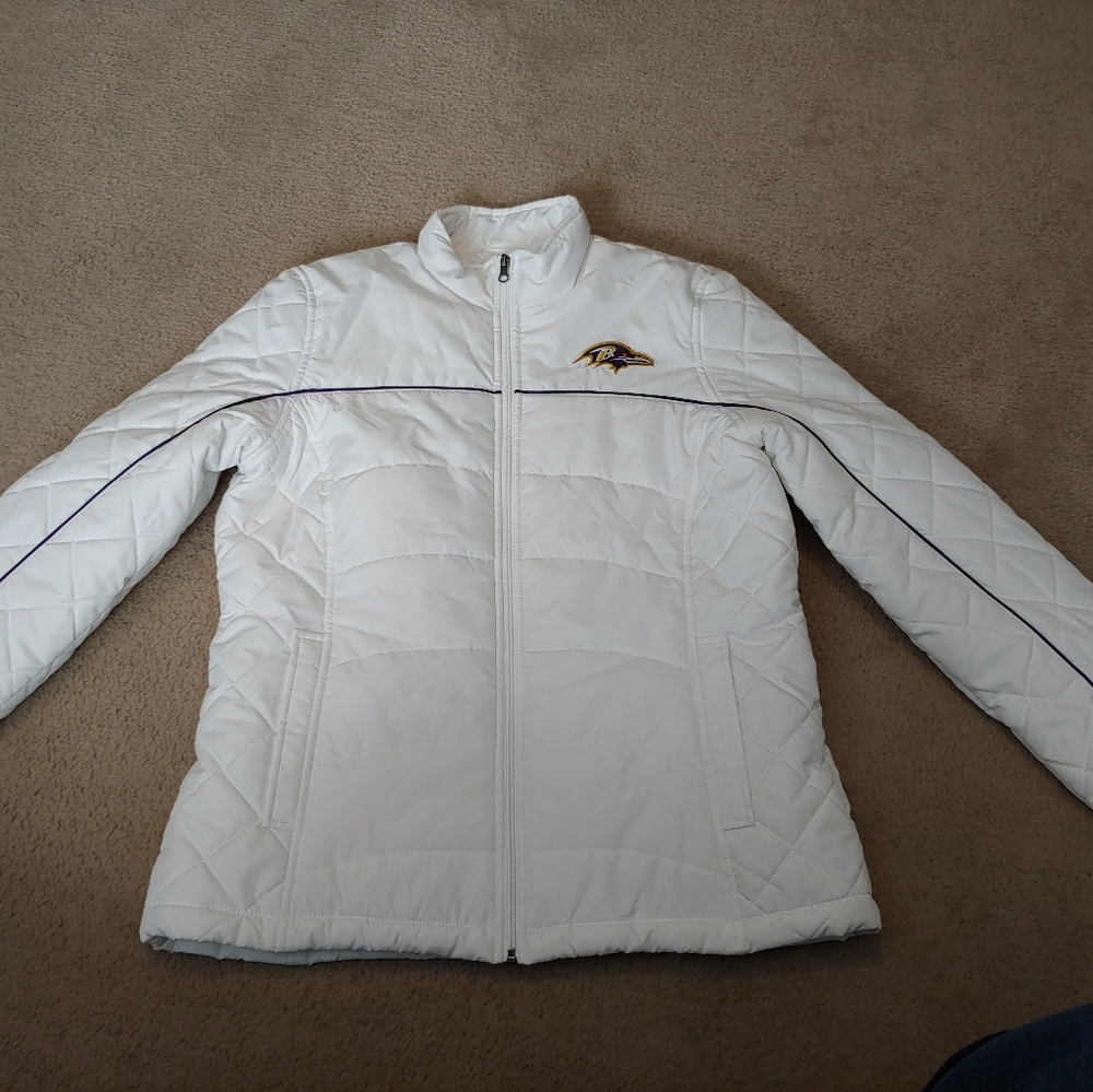 Womens ravens puffer jacket size large